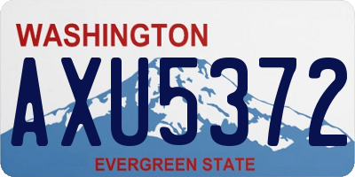 WA license plate AXU5372