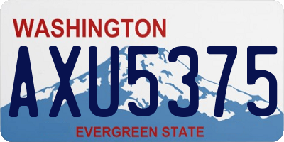 WA license plate AXU5375