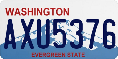 WA license plate AXU5376