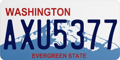 WA license plate AXU5377