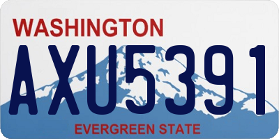 WA license plate AXU5391