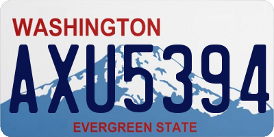 WA license plate AXU5394