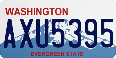 WA license plate AXU5395