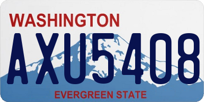 WA license plate AXU5408