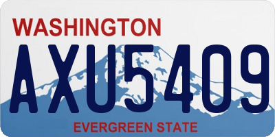 WA license plate AXU5409