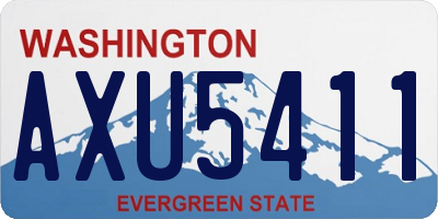 WA license plate AXU5411