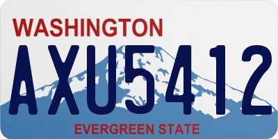 WA license plate AXU5412