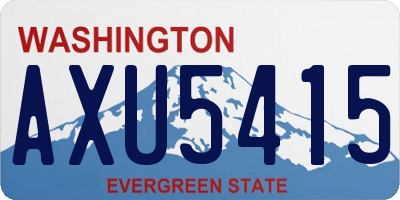 WA license plate AXU5415