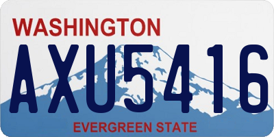 WA license plate AXU5416