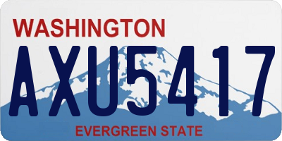 WA license plate AXU5417