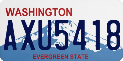 WA license plate AXU5418