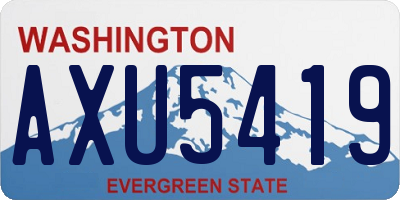 WA license plate AXU5419