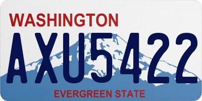 WA license plate AXU5422