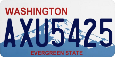 WA license plate AXU5425