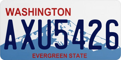 WA license plate AXU5426