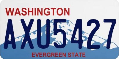 WA license plate AXU5427