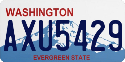 WA license plate AXU5429