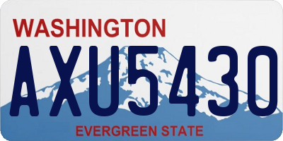 WA license plate AXU5430