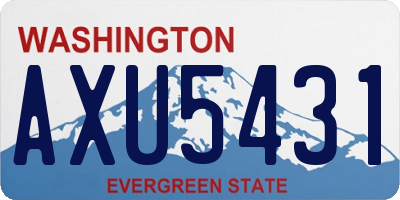 WA license plate AXU5431