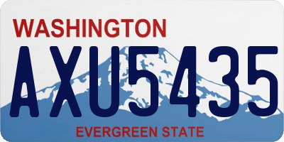 WA license plate AXU5435