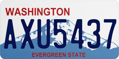 WA license plate AXU5437