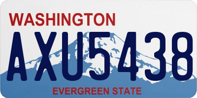 WA license plate AXU5438