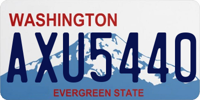WA license plate AXU5440