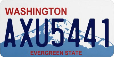 WA license plate AXU5441