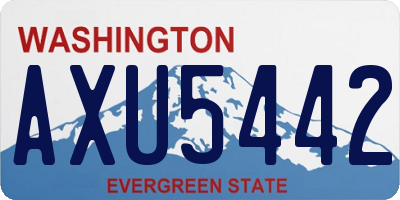 WA license plate AXU5442