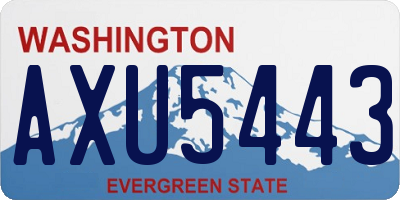 WA license plate AXU5443