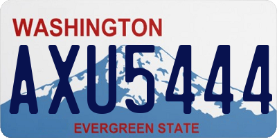 WA license plate AXU5444
