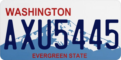 WA license plate AXU5445