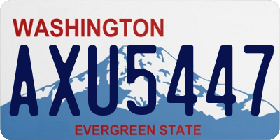 WA license plate AXU5447