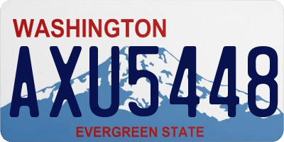 WA license plate AXU5448