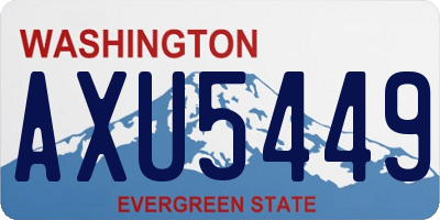 WA license plate AXU5449