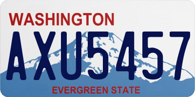 WA license plate AXU5457
