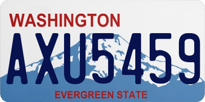 WA license plate AXU5459