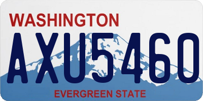WA license plate AXU5460