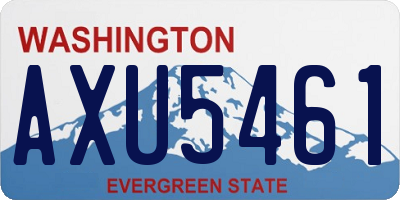 WA license plate AXU5461