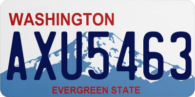 WA license plate AXU5463