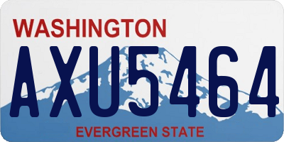 WA license plate AXU5464