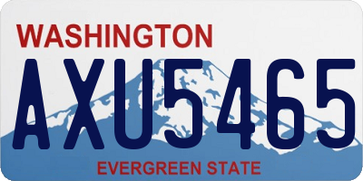 WA license plate AXU5465