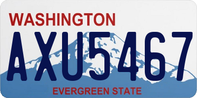 WA license plate AXU5467
