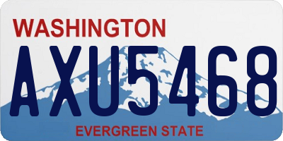 WA license plate AXU5468