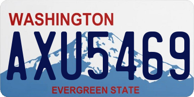 WA license plate AXU5469