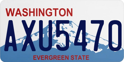 WA license plate AXU5470