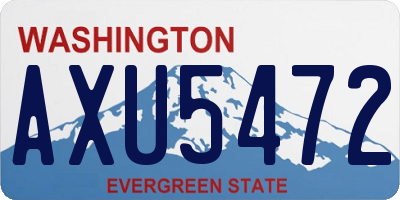 WA license plate AXU5472