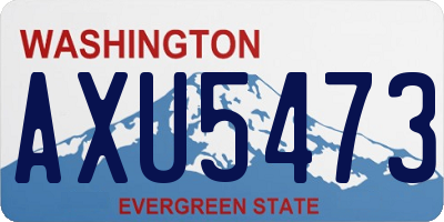 WA license plate AXU5473