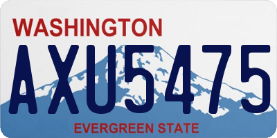 WA license plate AXU5475