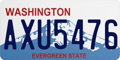 WA license plate AXU5476